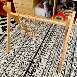 PoppyseedPlay Baby Play Gym w/ Wooden Toys